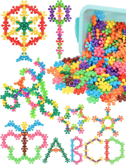 Montessori Schneeflocken Bausteine
