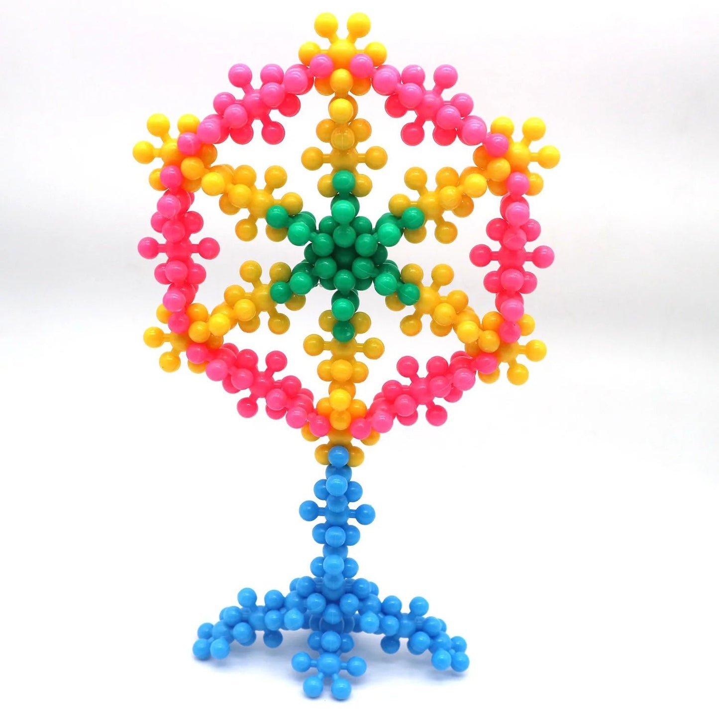 Montessori Schneeflocken Bausteine